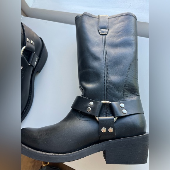 NWT Dingo 1969 Molly Harness Moto Black Leather Boots, Sz 11 women’s - Picture 4 of 7